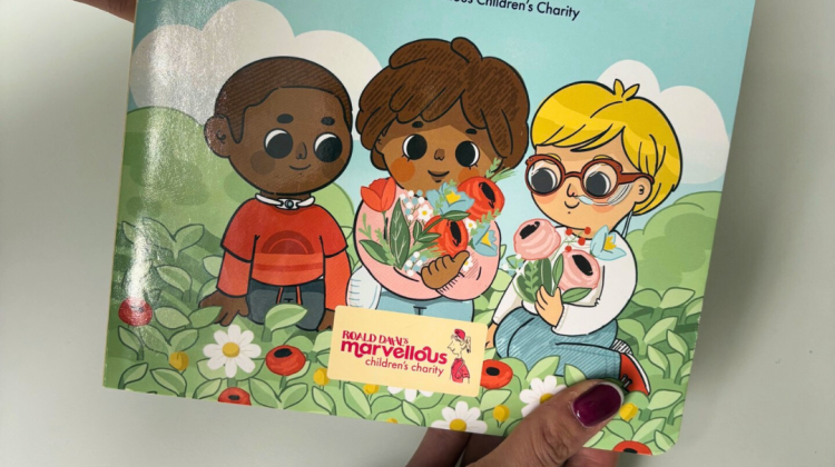 Female hands holding a Roald Dahl book